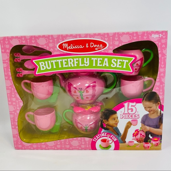 melissa and doug butterfly tea set